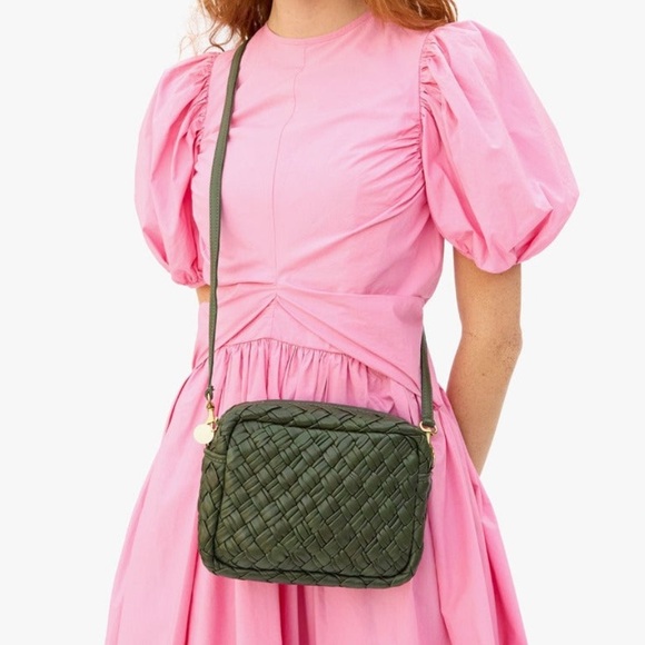 Clare V. Handbags - Clare V. Army green puffy woven midi sac crossbody-Price firm